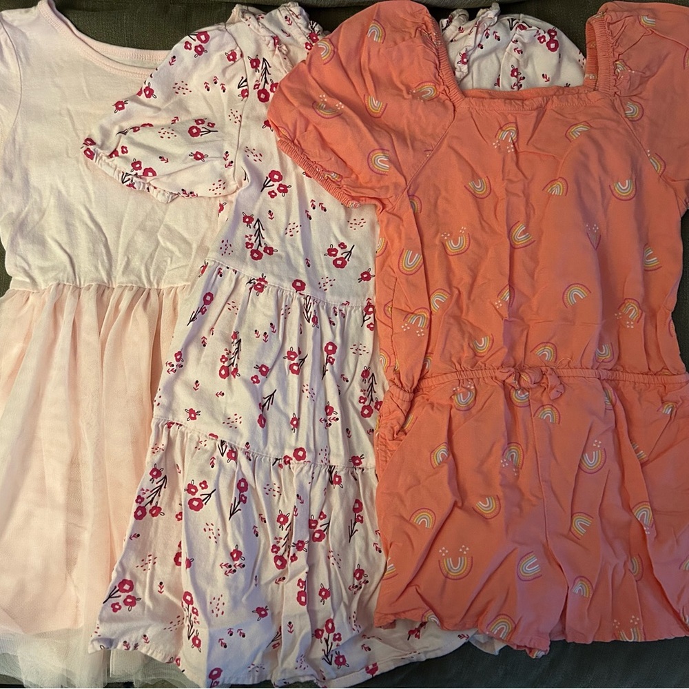 Cat & Jack/GAP Kids/Carters Kids Casual 5 Dresses/1 Romper - Size 5T - Picture 8 of 9
